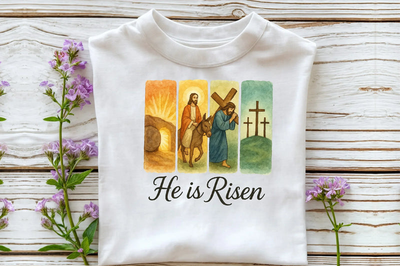 Brushstroke Jesus Easter Clipart Bundle: He Is Risen - CraftNest - Digital Crafting and Art