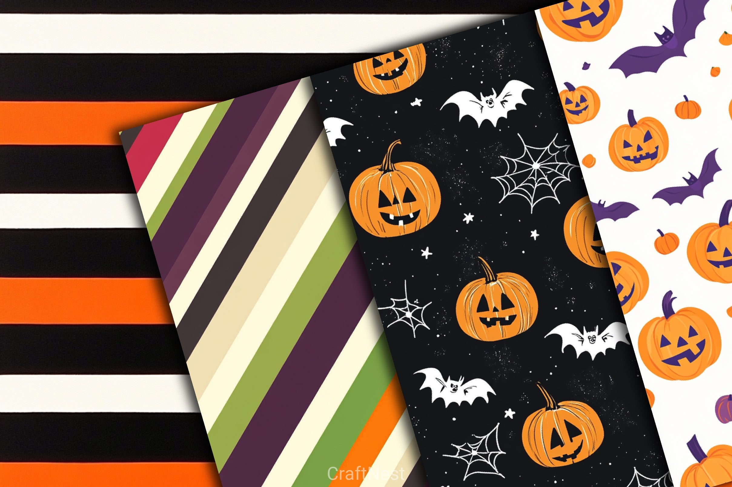 Happy Halloween Digital Paper Background 2 - CraftNest - Digital Crafting and Art