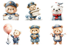 Bear Sailor Nautical Clipart Bundle - CraftNest - Digital Crafting and Art