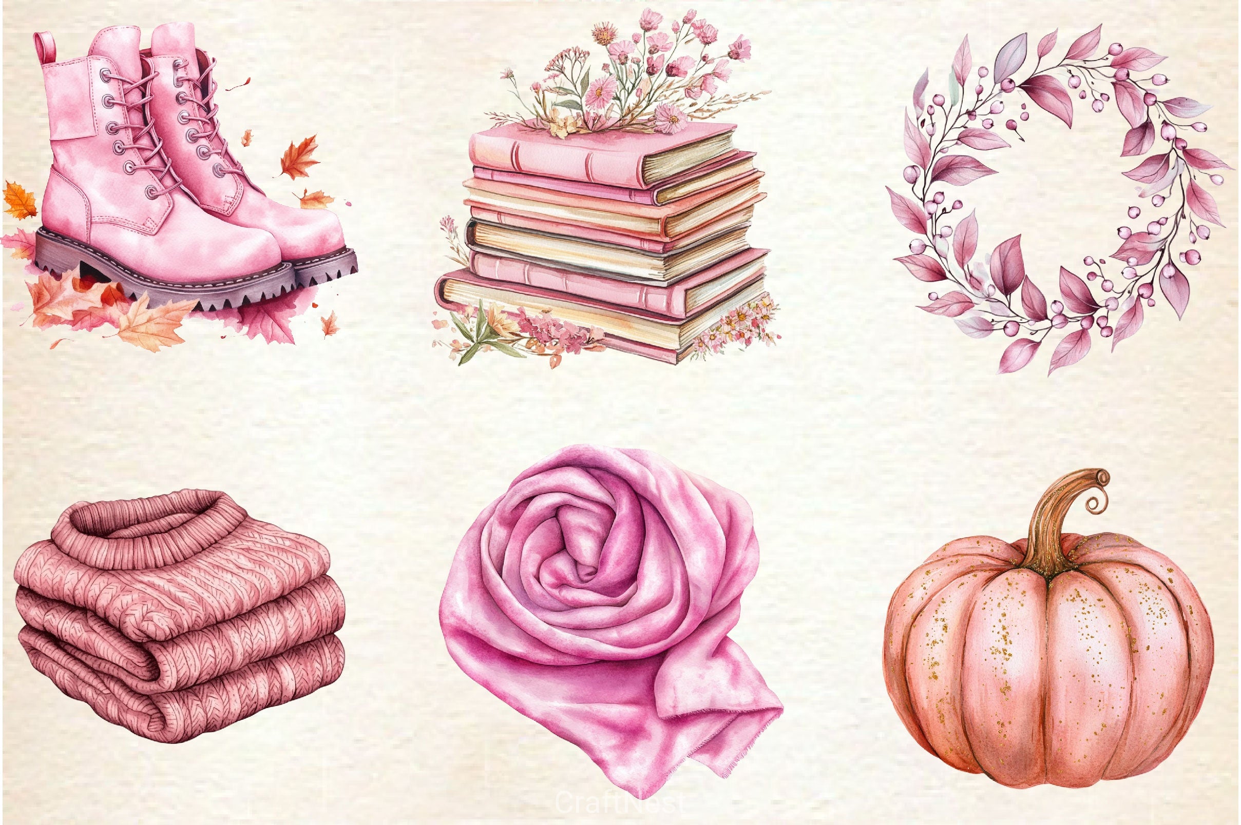Autumn Serenity Clipart Bundle - CraftNest - Digital Crafting and Art