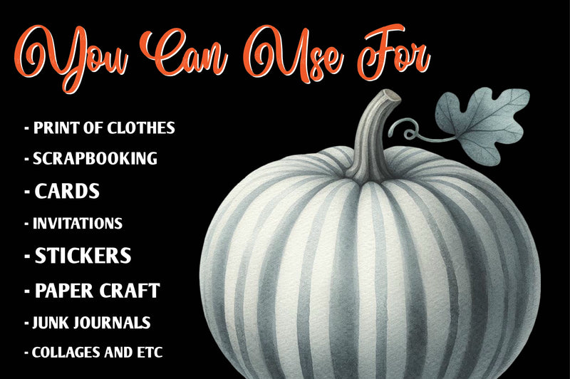 Silver Autumn Clipart Bundle - CraftNest - Digital Crafting and Art