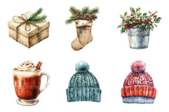 Rustic Winter Christmas Clipart Bundle 2 - CraftNest - Digital Crafting and Art