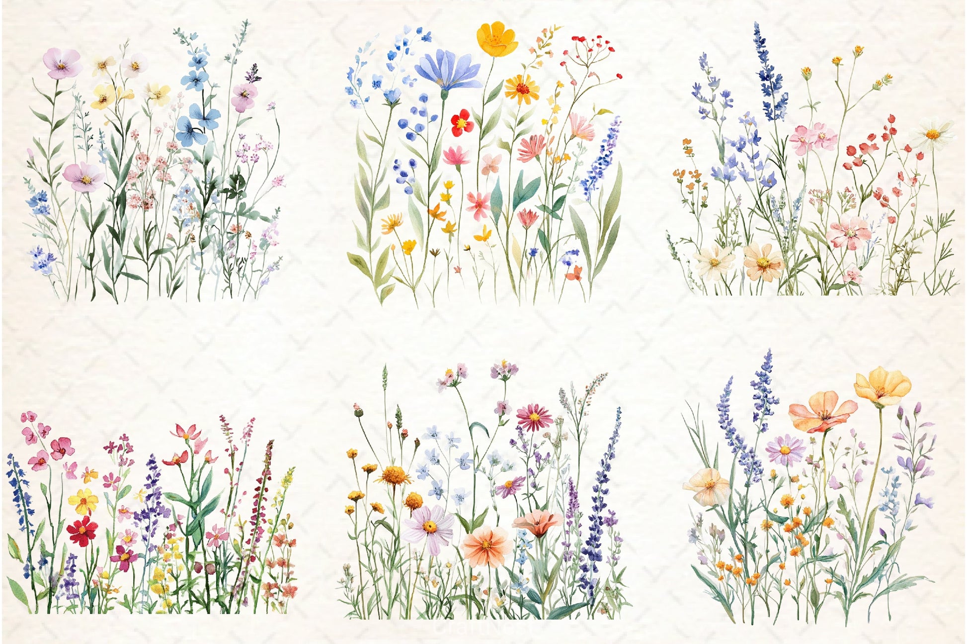 Wildflower Meadow Clipart Bundle - CraftNest - Digital Crafting and Art