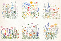 Wildflower Meadow Clipart Bundle - CraftNest - Digital Crafting and Art