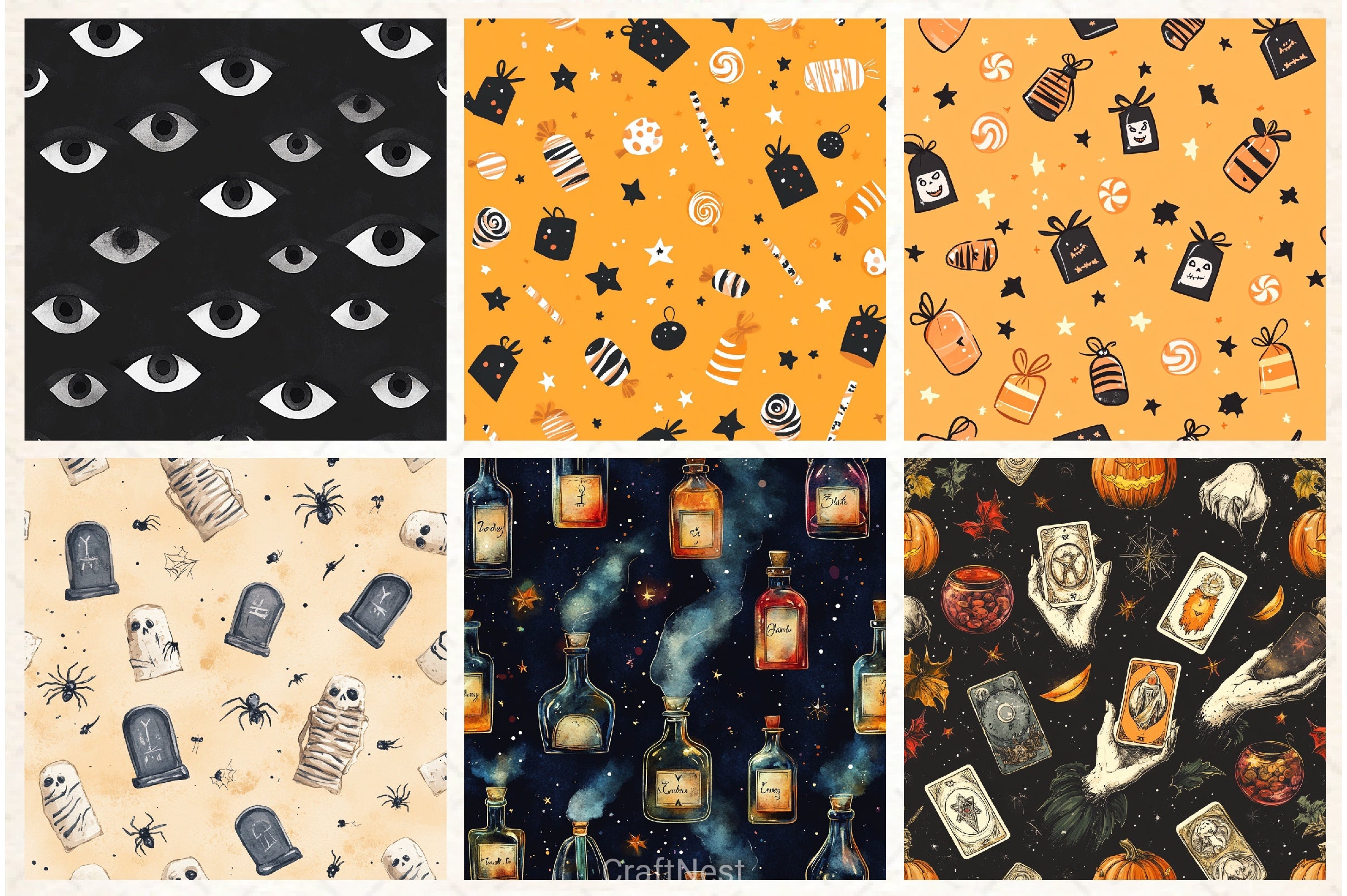 Happy Halloween Digital Paper - CraftNest - Digital Crafting and Art