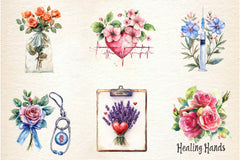 Flower Nurse Life Clipart Bundle - CraftNest - Digital Crafting and Art