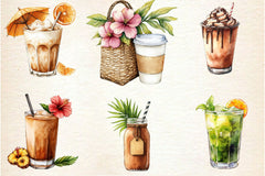 Summer Coffee Clipart Bundle - CraftNest - Digital Crafting and Art