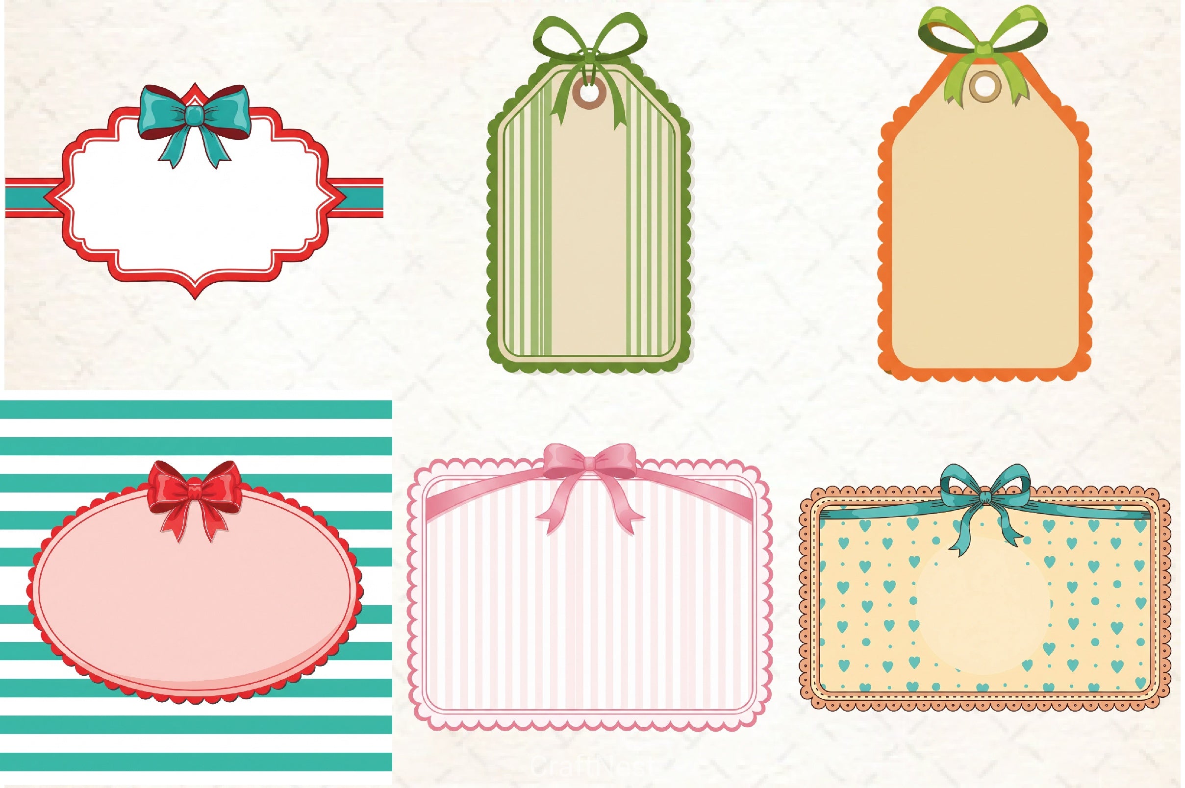 Coquette Border Frame Clipart Bundle - CraftNest - Digital Crafting and Art