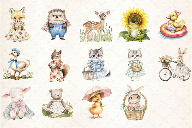 Summer Animal Clipart Bundle - CraftNest - Digital Crafting and Art