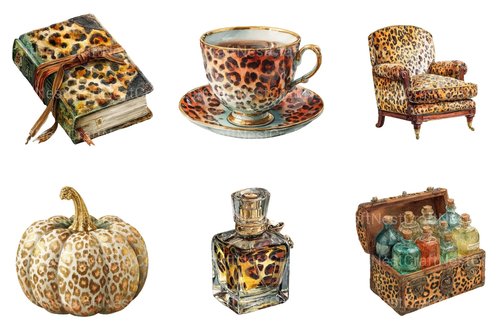 Leopard Print Halloween Clipart Bundle - CraftNest - Digital Crafting and Art