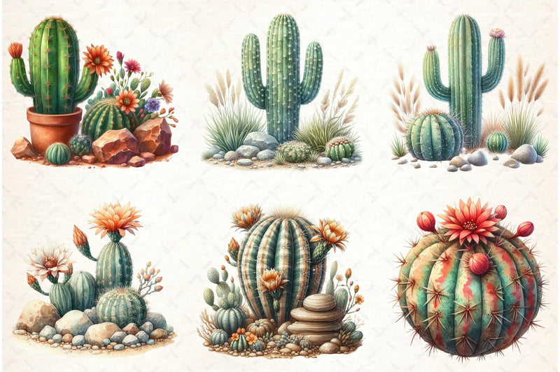 Cactus Clipart Bundle 4 - CraftNest - Digital Crafting and Art