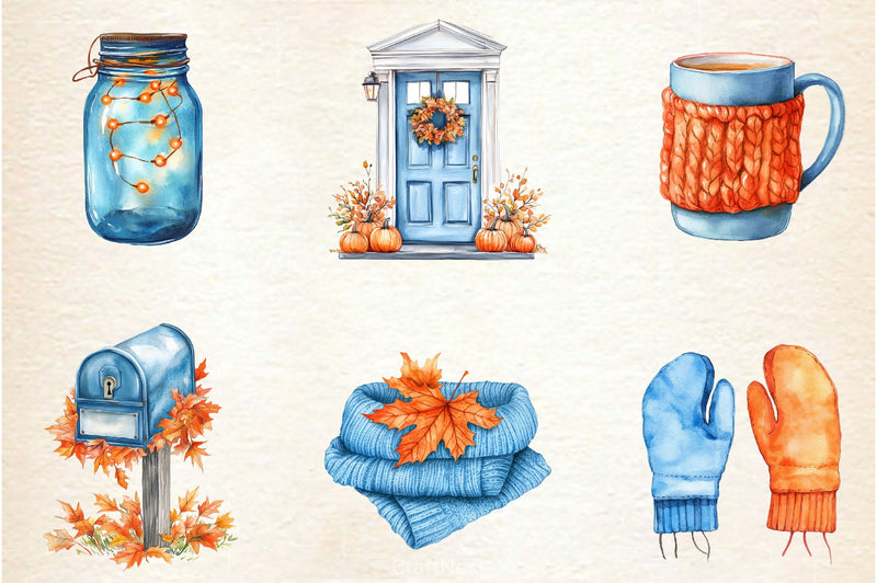 Cozy Autumn Clipart Bundle 3 - CraftNest - Digital Crafting and Art