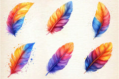 Rainbow Feathers Clipart Bundle - CraftNest - Digital Crafting and Art