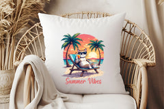 Summer Vibes Cat Clipart Bundle 1 - CraftNest - Digital Crafting and Art