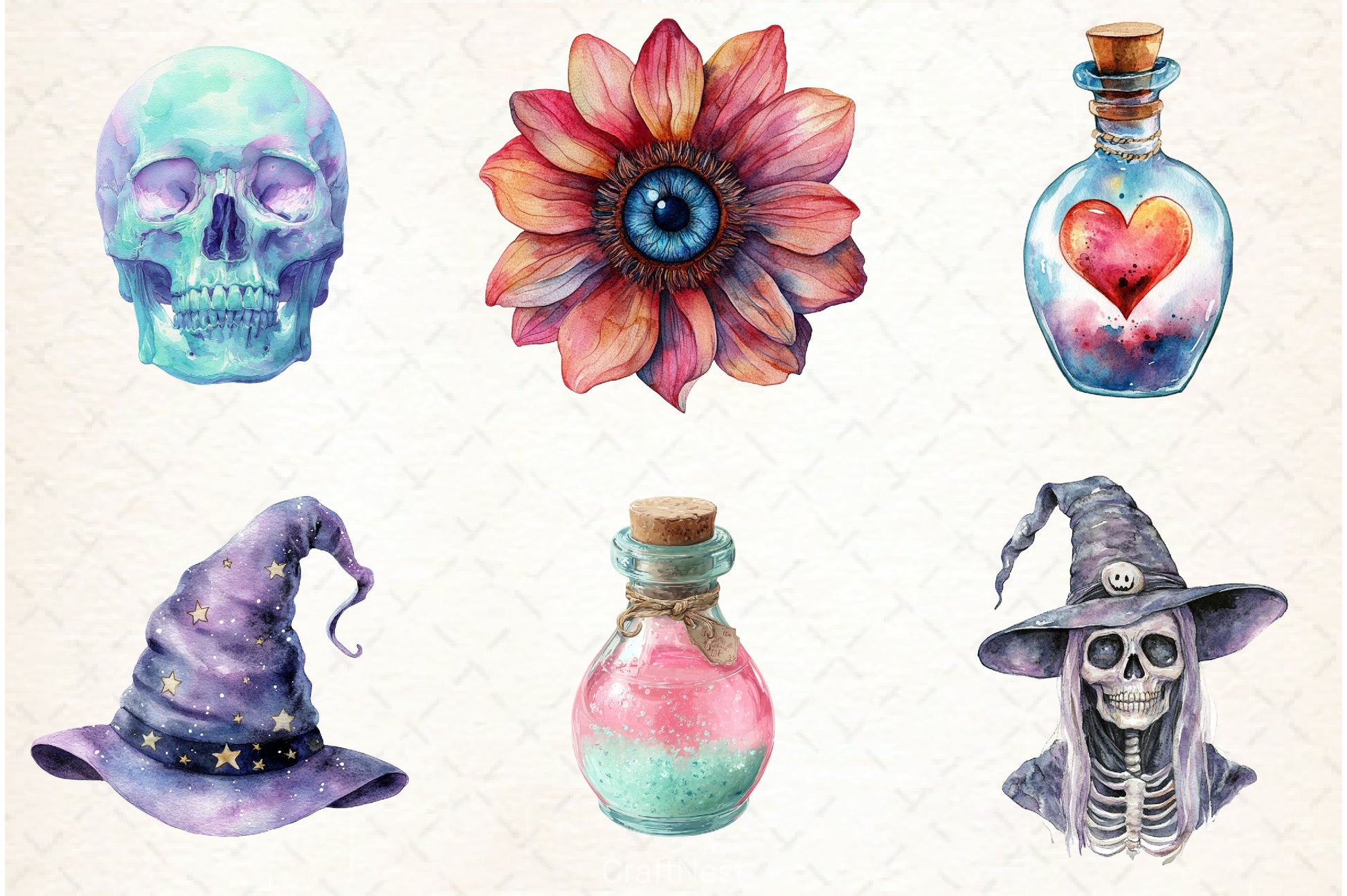 Pastel Spooky Halloween Clipart Bundle - CraftNest - Digital Crafting and Art