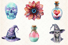 Pastel Spooky Halloween Clipart Bundle - CraftNest - Digital Crafting and Art