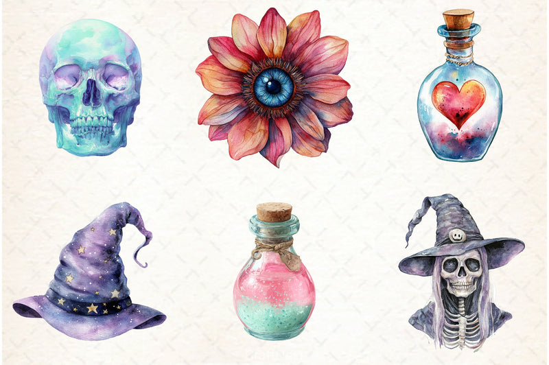 Pastel Spooky Halloween Clipart Bundle - CraftNest - Digital Crafting and Art