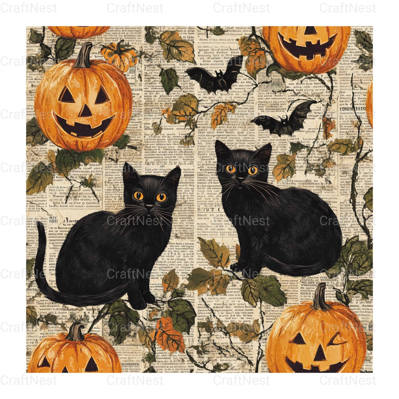 Halloween Damask Clipart Bundle - CraftNest - Digital Crafting and Art