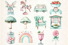 Pastel Garden Clipart Bundle - CraftNest - Digital Crafting and Art