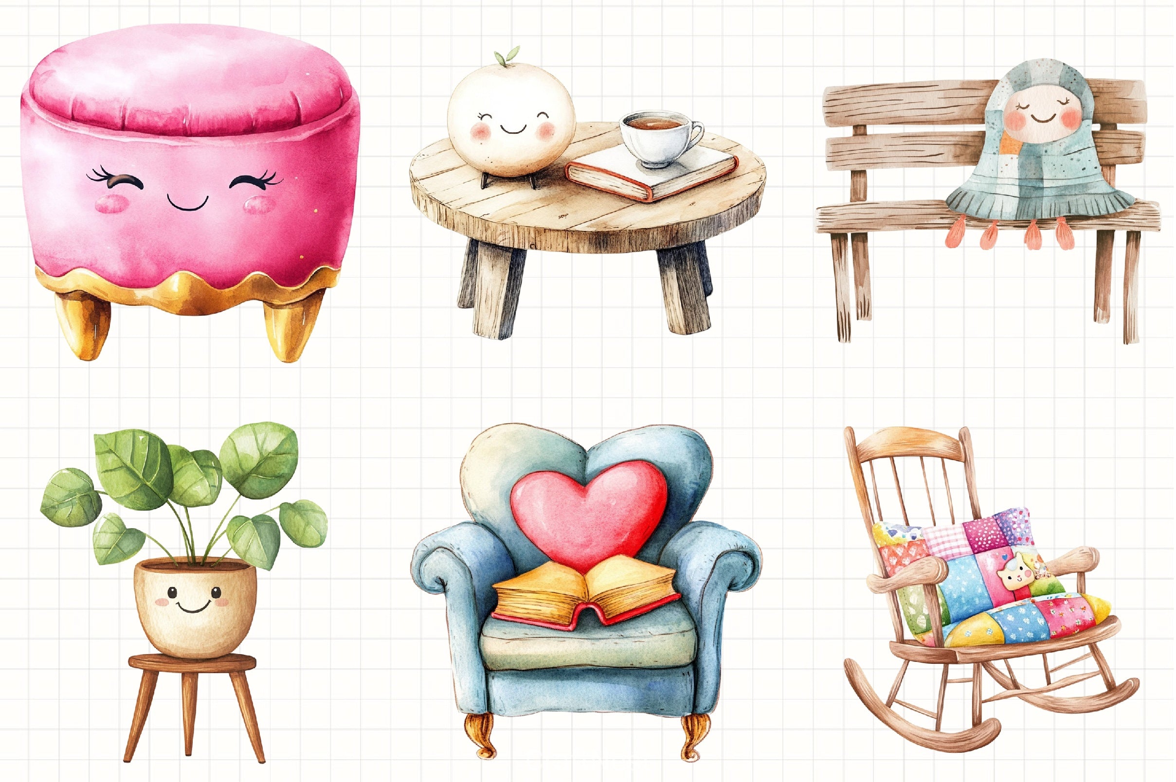 Home Furniture Clipart Bundle 5 - CraftNest - Digital Crafting and Art
