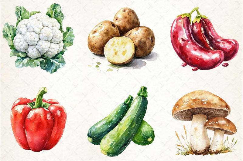 Vegetables Clipart Bundle 6 - CraftNest - Digital Crafting and Art