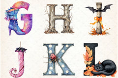 Halloween Alphabet Clipart Bundle 2 - CraftNest - Digital Crafting and Art