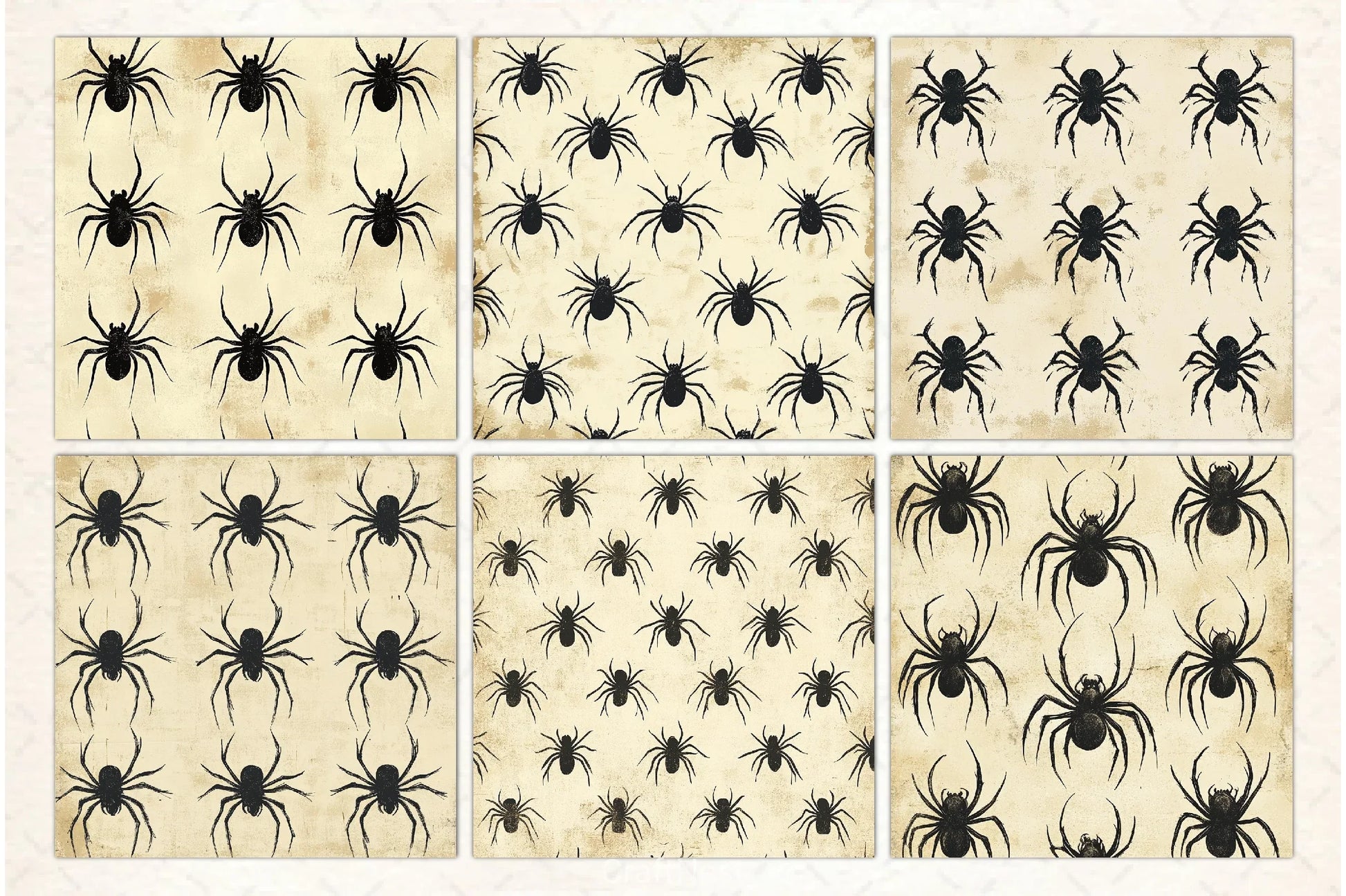 Halloween Spiders Digital Paper Pack - CraftNest - Digital Crafting and Art