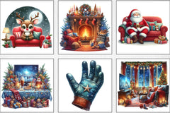 Christmas Movie Night Clipart Bundle 4 - CraftNest - Digital Crafting and Art