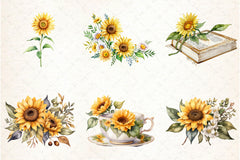 Sunflower Clipart Bundle 5 - CraftNest - Digital Crafting and Art