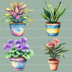 Houseplants Clipart Bundle - CraftNest - Digital Crafting and Art