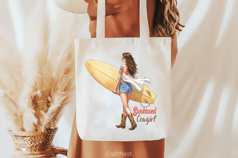 Western Summer Cowgirl Clipart Bundle - CraftNest - Digital Crafting and Art