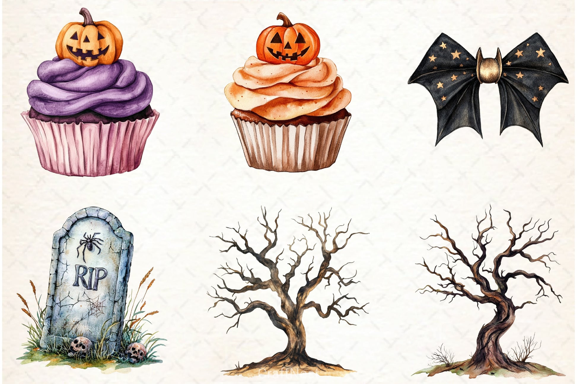 Vintage Halloween Clipart Bundle 16 - CraftNest - Digital Crafting and Art