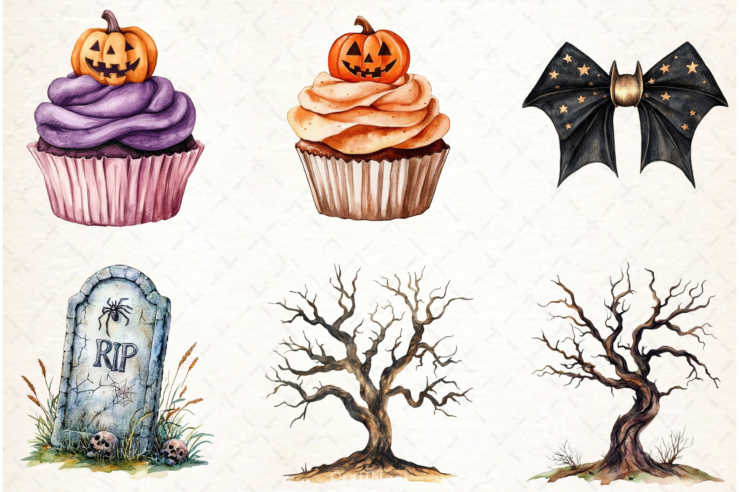 Vintage Halloween Clipart Bundle 16 - CraftNest - Digital Crafting and Art