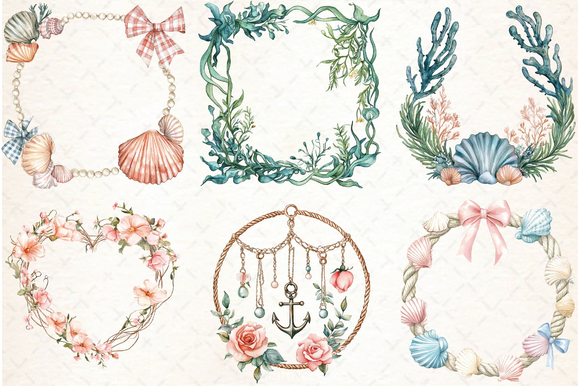 Coquette Coastal Fisherman Clipart Bundle - CraftNest - Digital Crafting and Art