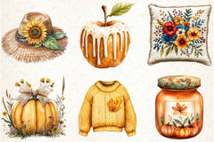 Cozy Autumn Clipart Bundle 5 - CraftNest - Digital Crafting and Art