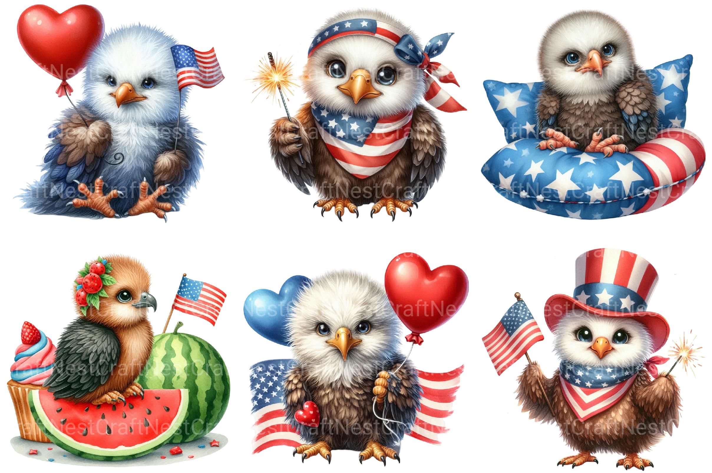 4th of July Eagle Clipart - CraftNest - Digital Crafting and Art