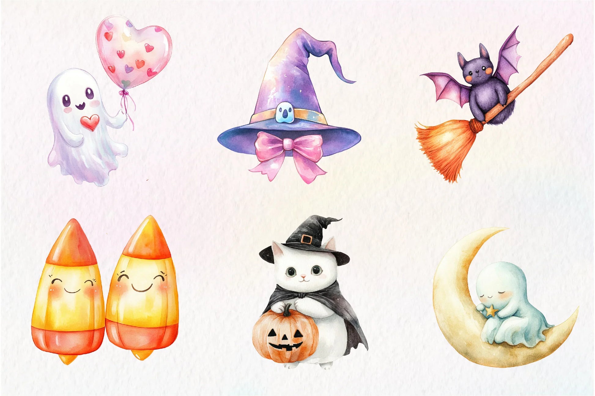 Cute Halloween Set Clipart Bundle 1 - CraftNest - Digital Crafting and Art