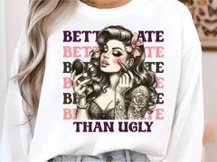 Coquette Girl Better Late Than Ugly Clipart Bundle 1 - CraftNest - Digital Crafting and Art