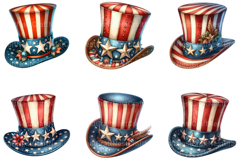 4th of July Hat Clipart - CraftNest - Digital Crafting and Art