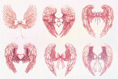 Coquette Angel Wings Clipart Bundle - CraftNest - Digital Crafting and Art