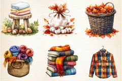 Autumn Laundry Clipart Bundle - CraftNest - Digital Crafting and Art