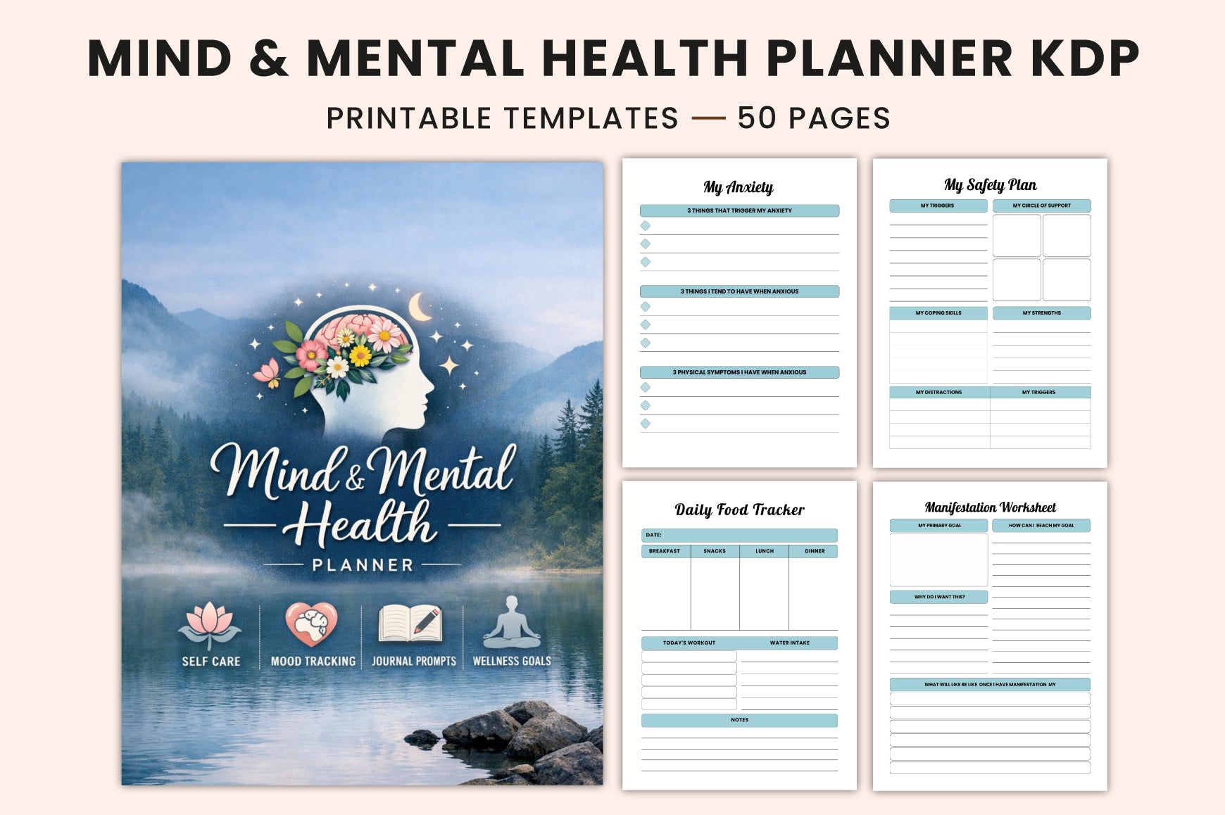 Mind Mental Health Planner for Wellness and Self-Care