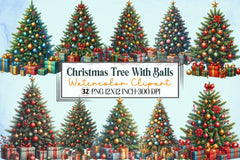 Christmas Tree Balls Clipart Bundle - CraftNest - Digital Crafting and Art