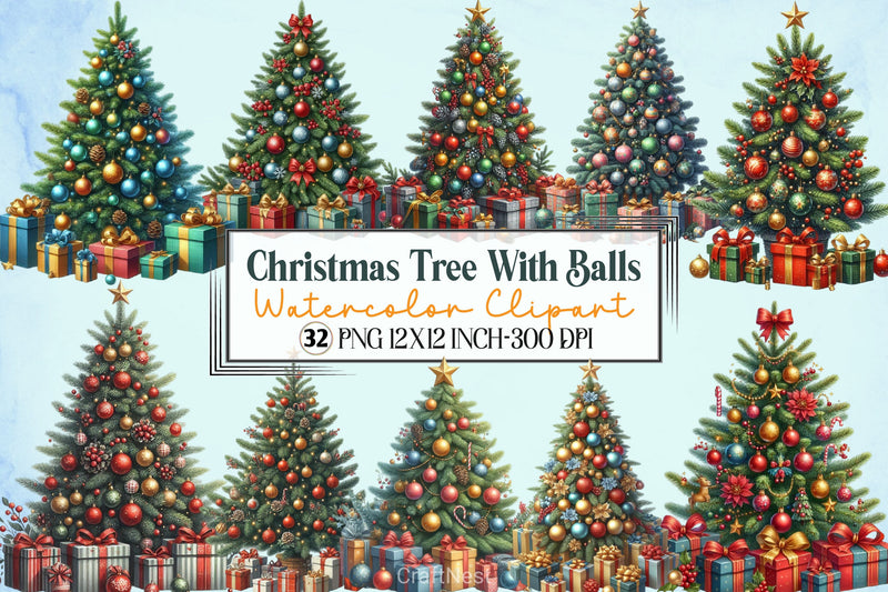 Christmas Tree Balls Clipart Bundle - CraftNest - Digital Crafting and Art