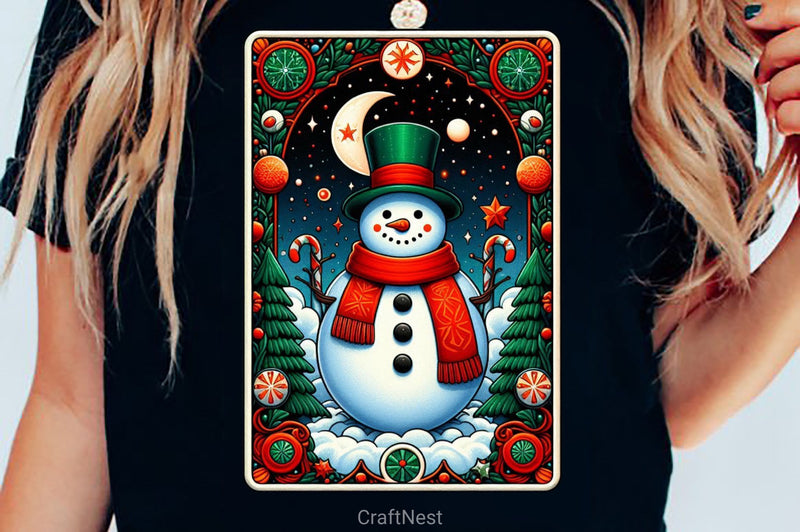 Christmas Snowman Tarot Card Clipart Bundle - CraftNest - Digital Crafting and Art