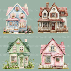 Houses Clipart Bundle 2 - CraftNest - Digital Crafting and Art
