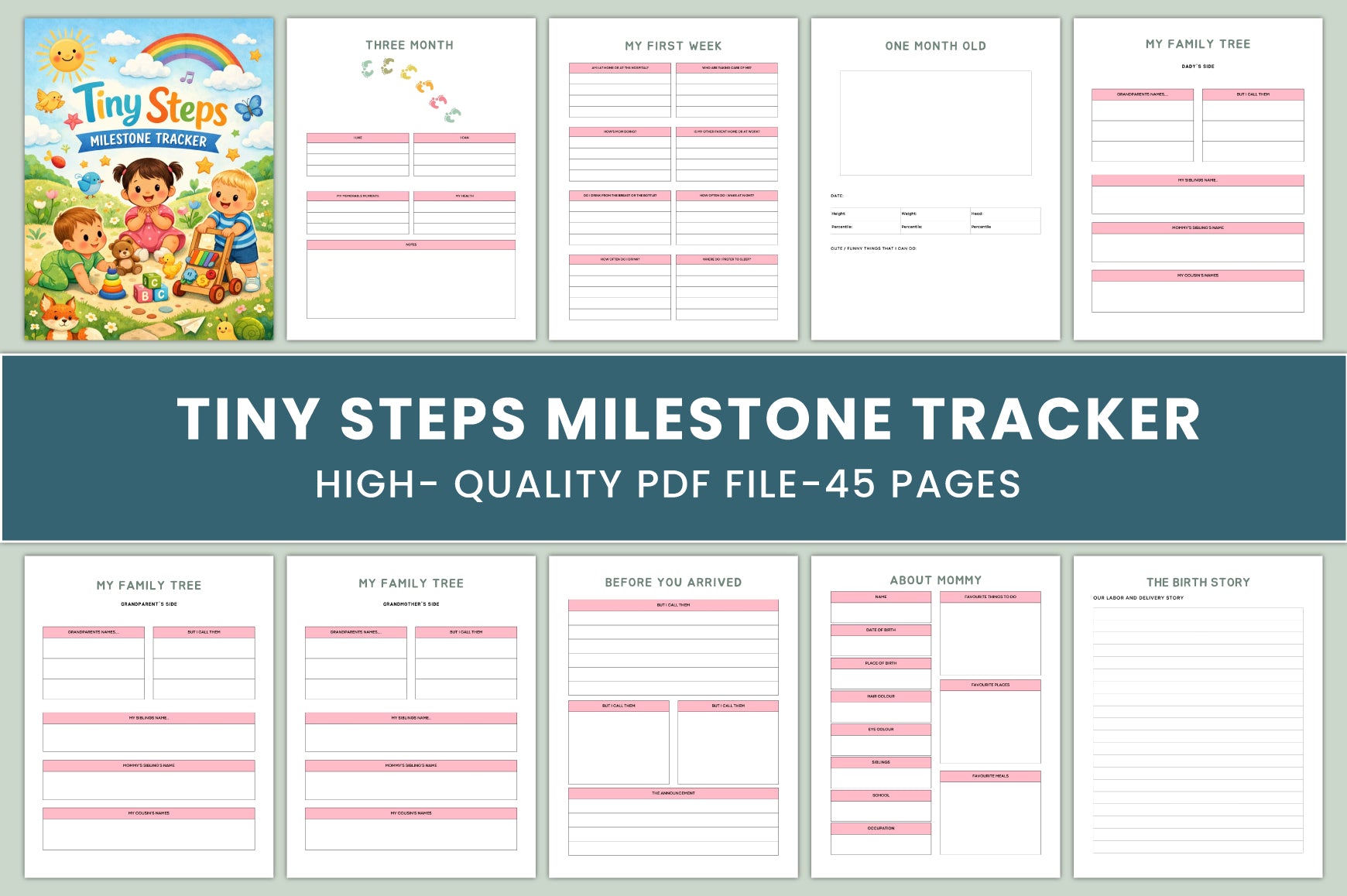 Tiny Steps Milestone Journal