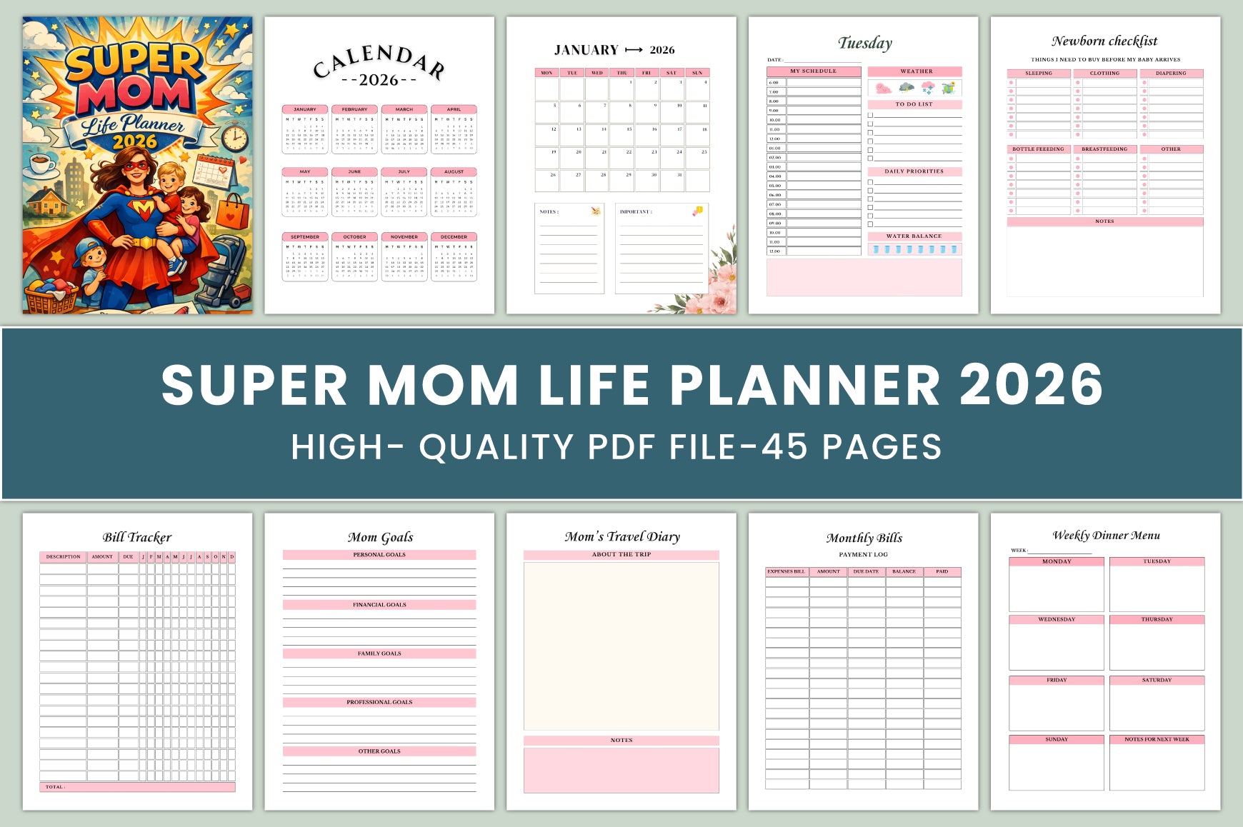 Super Mom Life Planner