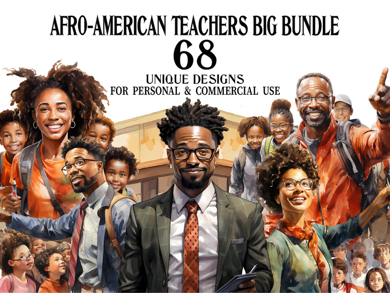 Afro-American Teachers Clipart - CraftNest