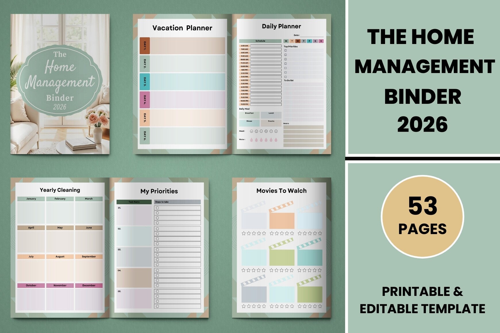 Home Management Binder Planner